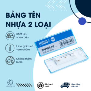 Bảng tên nhân viên cài áo - Nam châm Hàng đẹp có nhiều size dễ lựa chọn